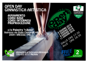 Volantino Arrivano gli OPEN GYM DAYS