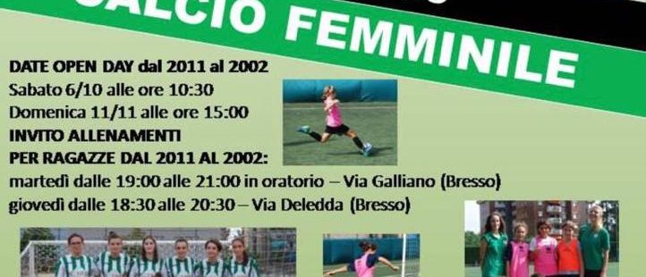 Calcio Femminile – Open Day